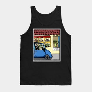 Snake Going Through The Fast Food Drive-Thru Funny Reptile Novelty Gift Tank Top